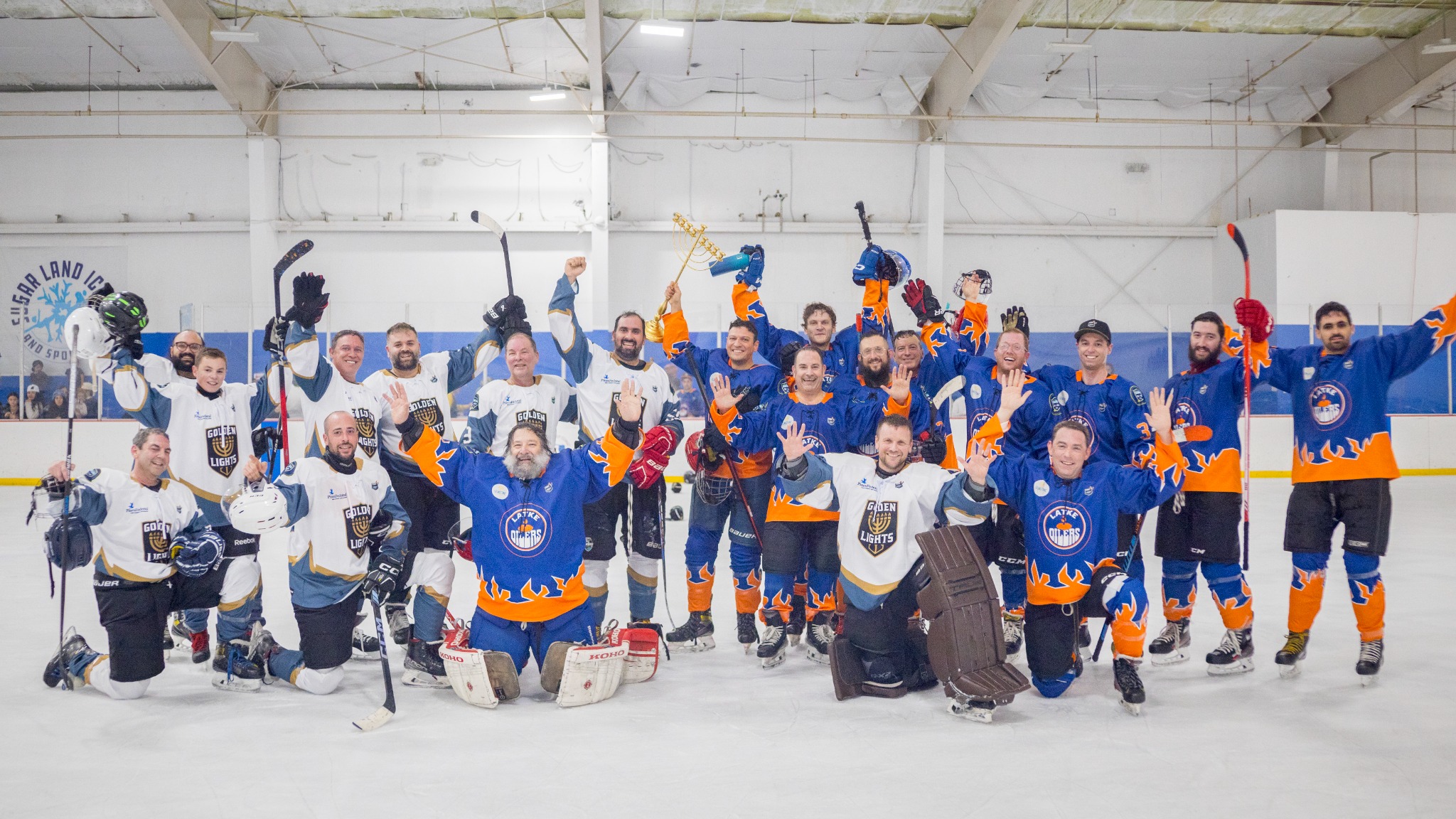 Our community celebrating together at Sugar Land Ice Rink